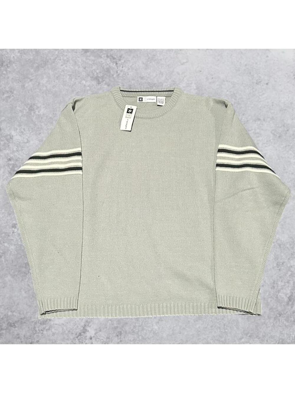 Vintage Y2K Skater Deadstock Xtreme Gear Boxy Striped Sweater - Size Large